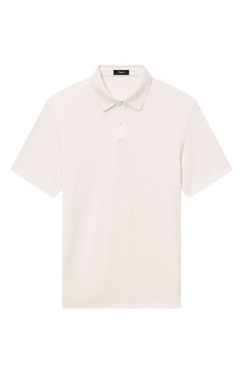 Theory Kayser Solid Modal Blend Polo In Eggshell