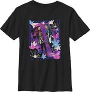 Descendants Boy's Descendants Wicked Wonderland Floral Chloe and Red Portrait Graphic T-Shirt