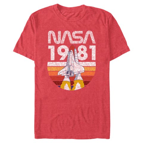 Men's NASA Distressed Logo Sunset  Graphic T-Shirt