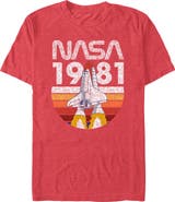 NASA Men's NASA Distressed Logo Sunset Graphic T-Shirt