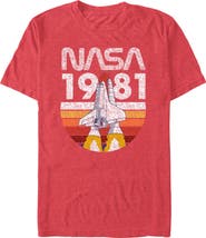 NASA Men's NASA Distressed Logo Sunset Graphic T-Shirt