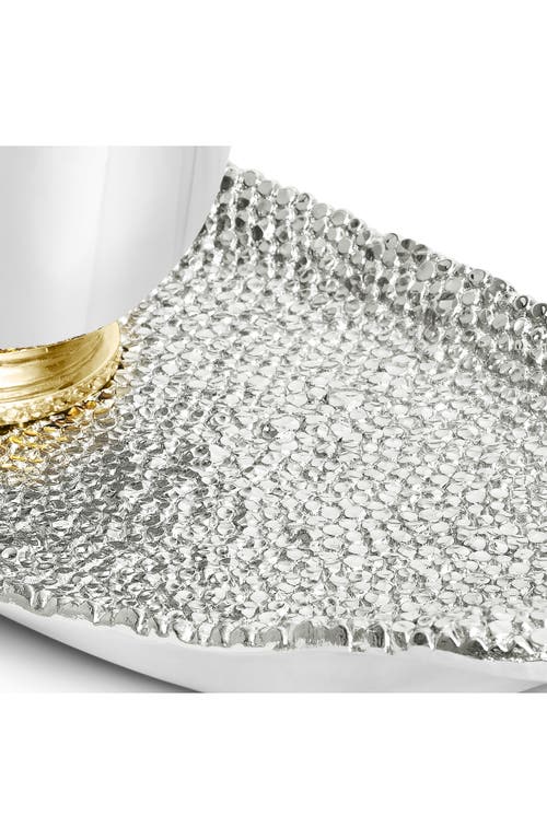 Michael Aram Shagreen Double Dish & Tray Set In Silver