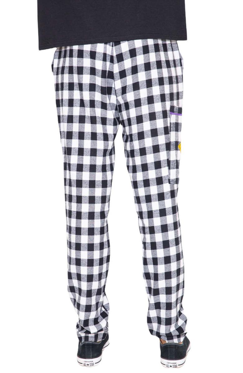 Skidz Zip Stash Check Cotton Flannel Pants, Alternate, color, 