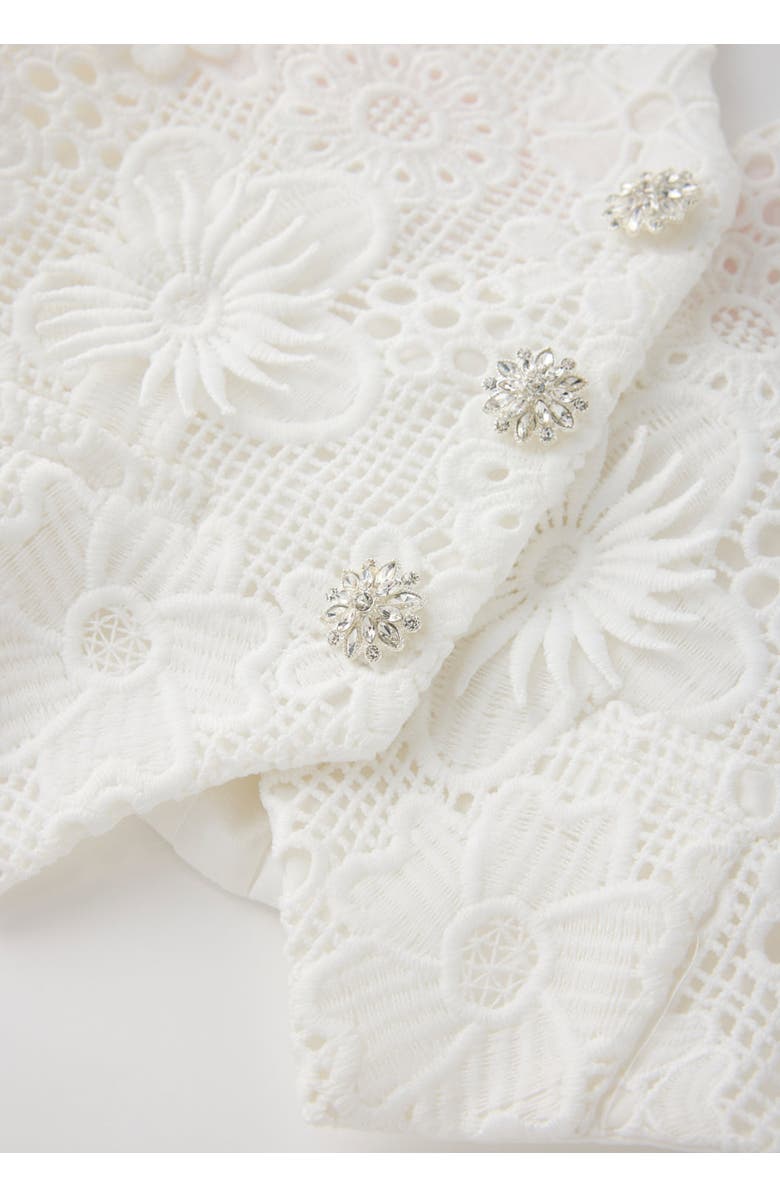 Marlo Kids Lucinda Embroidered Vest, Alternate, color, Ivory