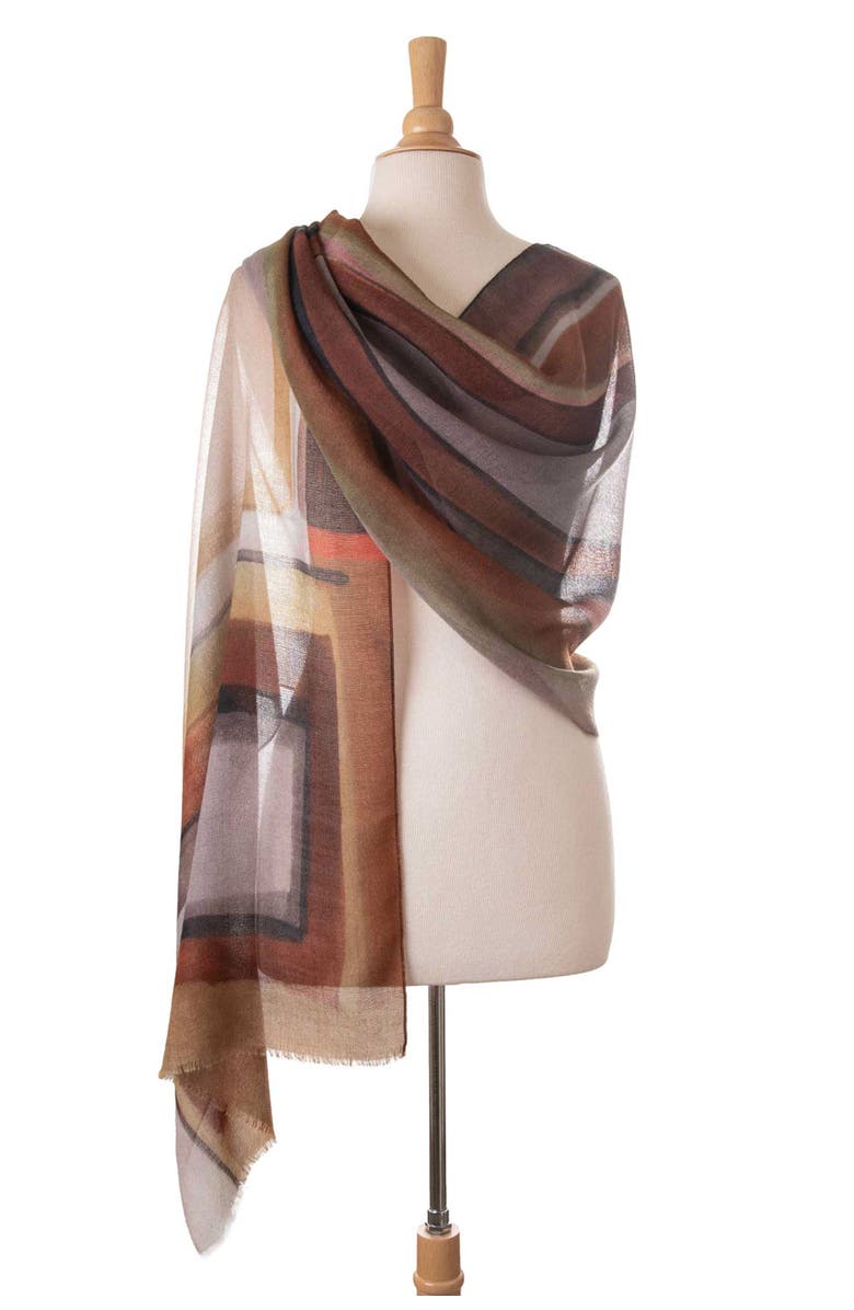 Elizabetta Madrid - Wool Scarf, Alternate, color, Tan