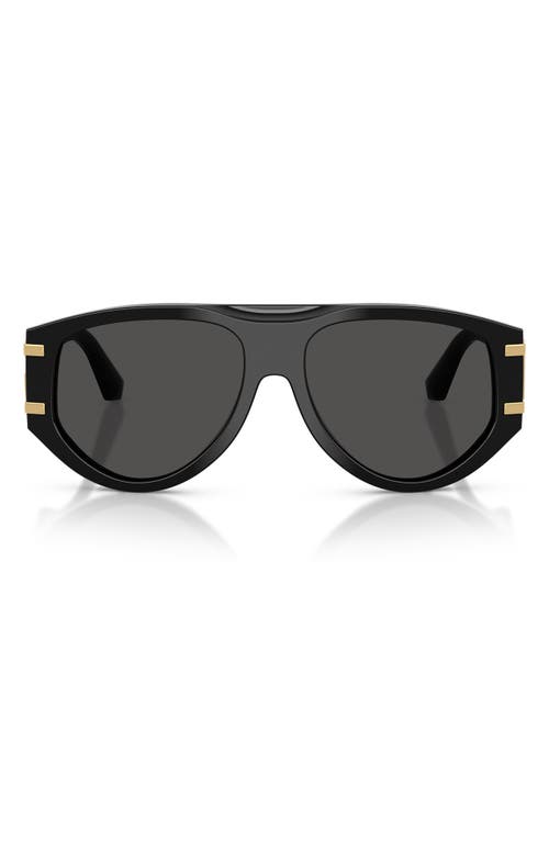 Dolce & Gabbana Dolce&gabbana 56mm Pilot Sunglasses In Black