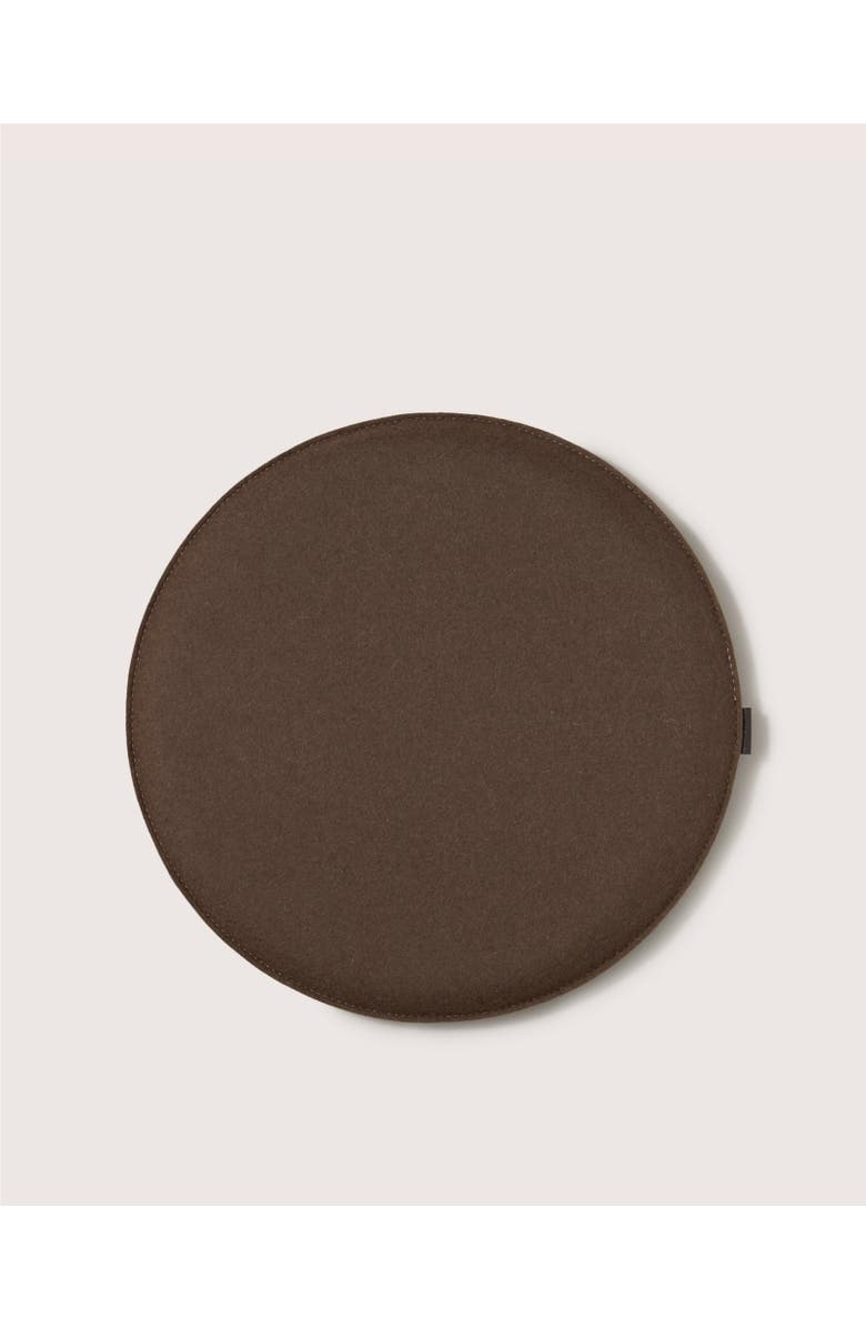 Graf Lantz Zabuton Merino Wool Round Seat Cushion, Main, color, Tobacco