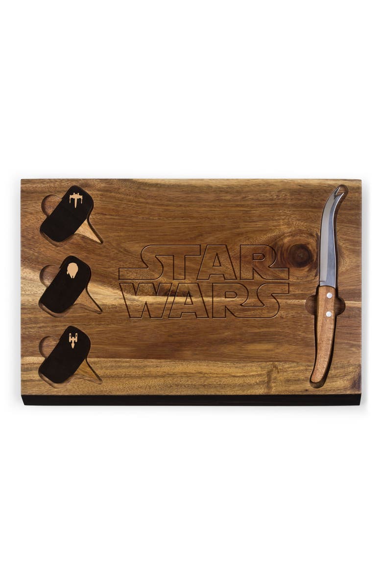 Star Wars™ Delio Cheese Board and Knife Set, Main, color, BROWN
