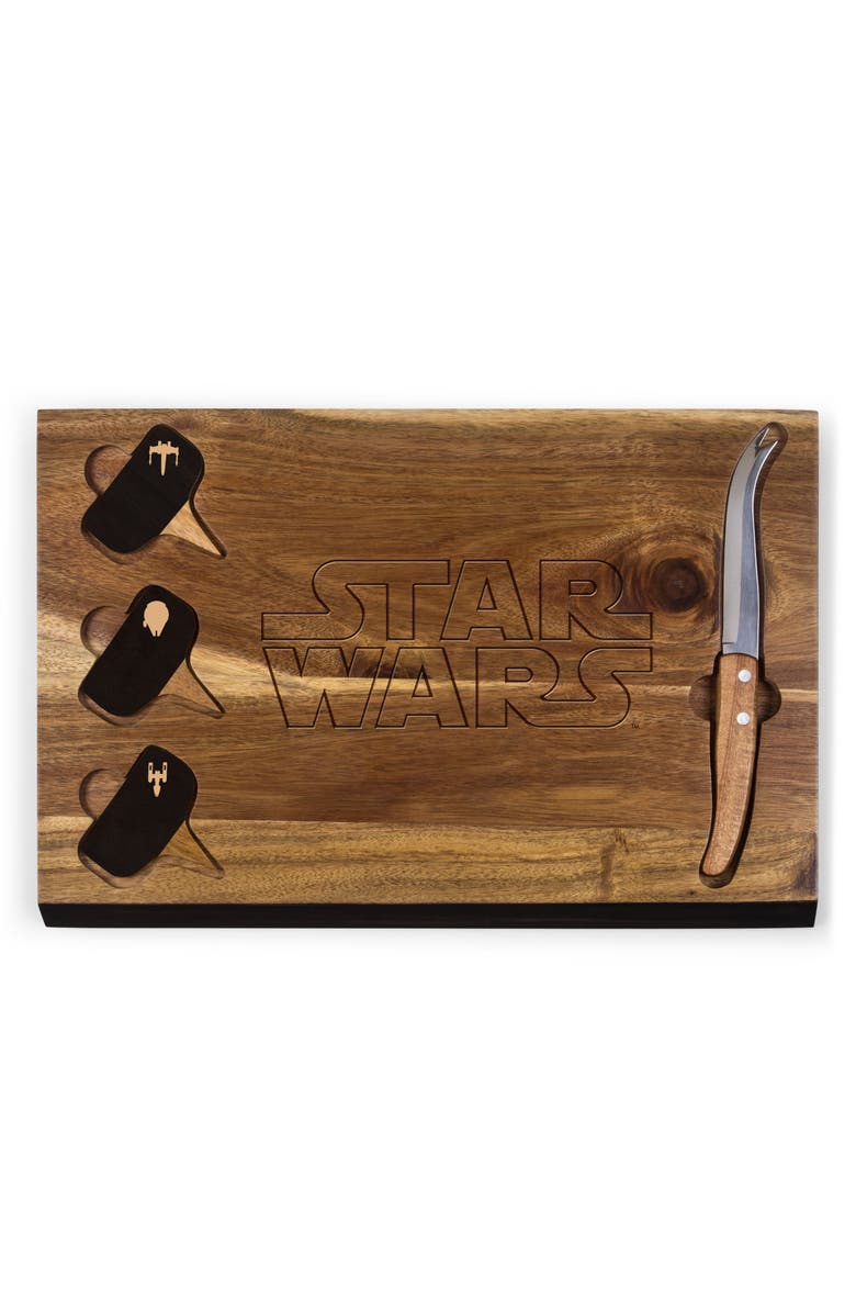 Picnic Time Star Wars<sup>™</sup> Delio Cheese Board and Knife Set, Main, color, Brown