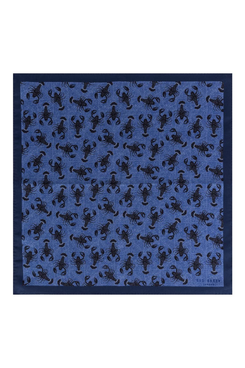 Scorpion Silk Pocket Square, Alternate, color, LIGHT BLUE