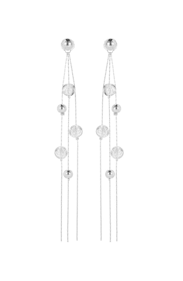 Classicharms FrostLily Azeztulite Crystal and Bead Drop Earrings, Main, color, Silver