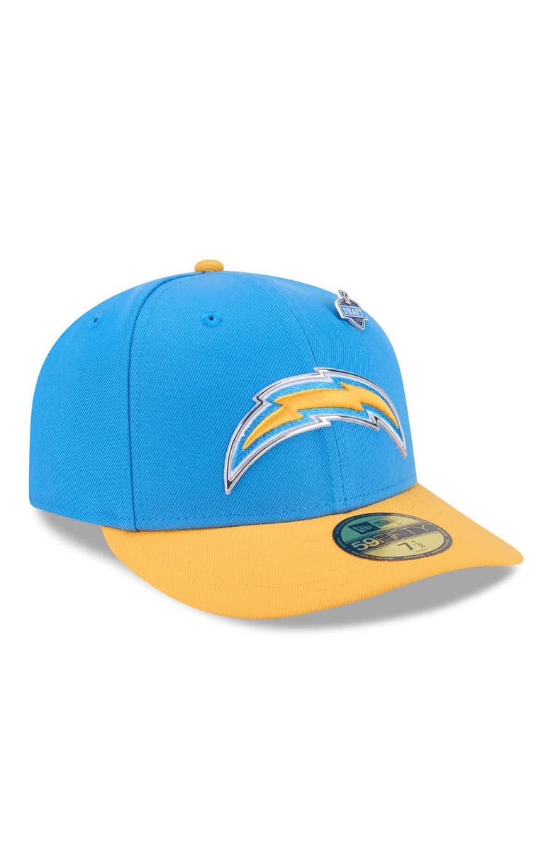 New Era Men's New Era  Powder Blue/Gold Los Angeles Chargers 2026 NFL Draft Pre-Curved 59FIFTY Fitted Hat, Alternate, color, Powder Blue