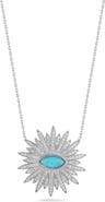 SPHERA MILANO Pavé CZ Evil Eye Pendant Necklace