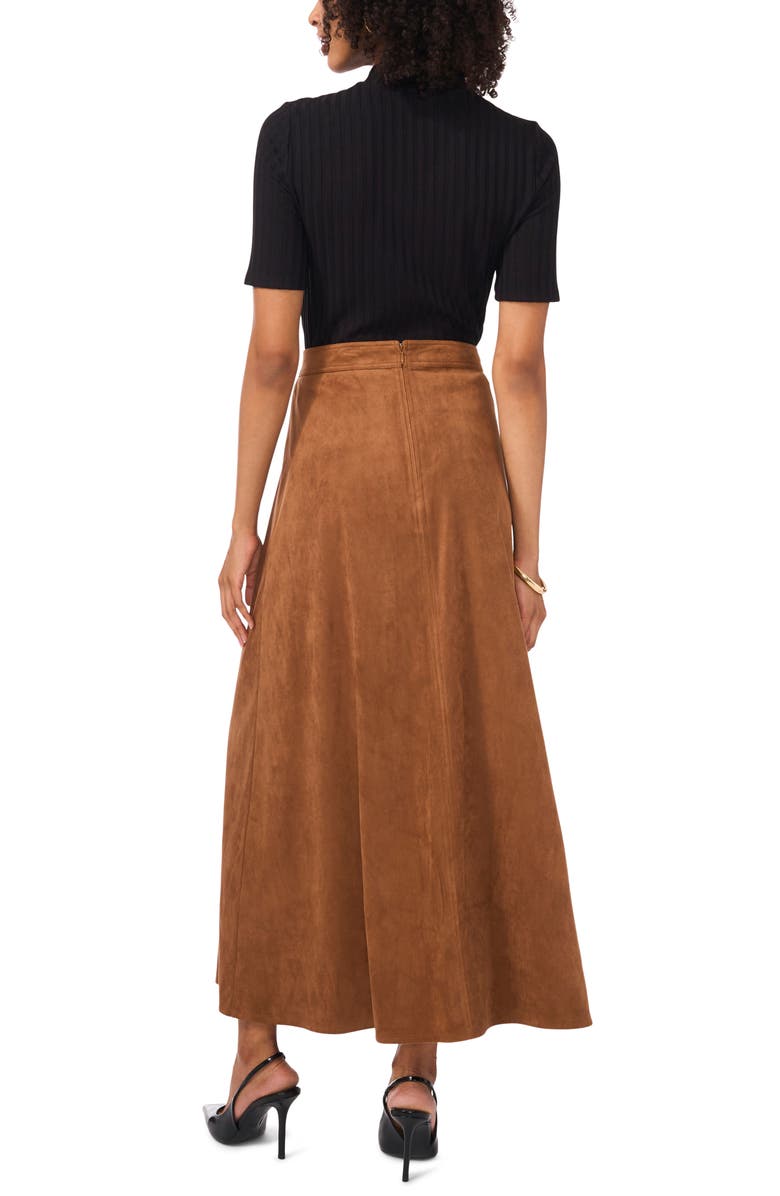 Vince Camuto Faux Suede A-Line Skirt, Alternate, color, 