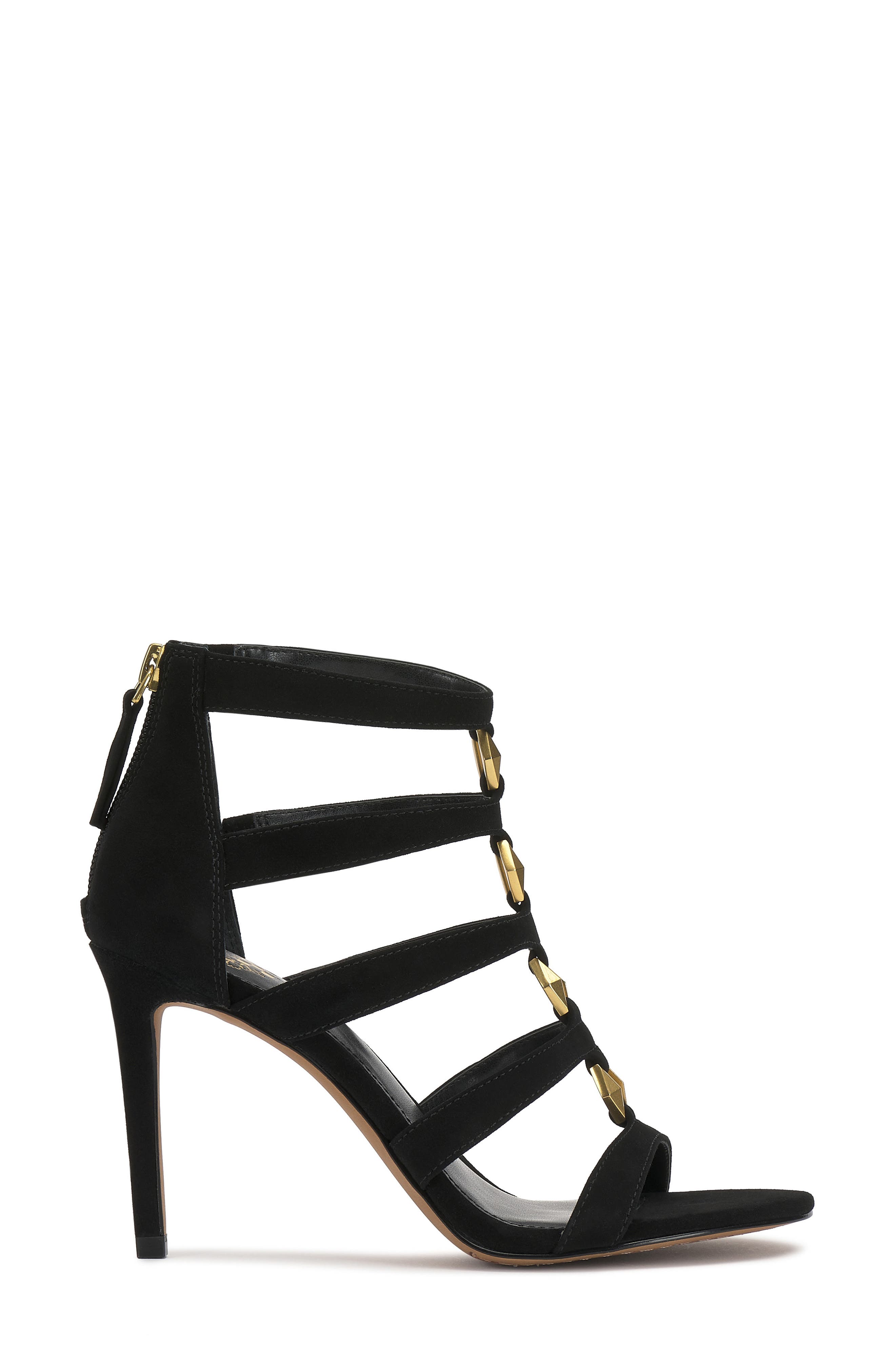 Vince Camuto Azelie Cage Sandal, Alternate, color, Black