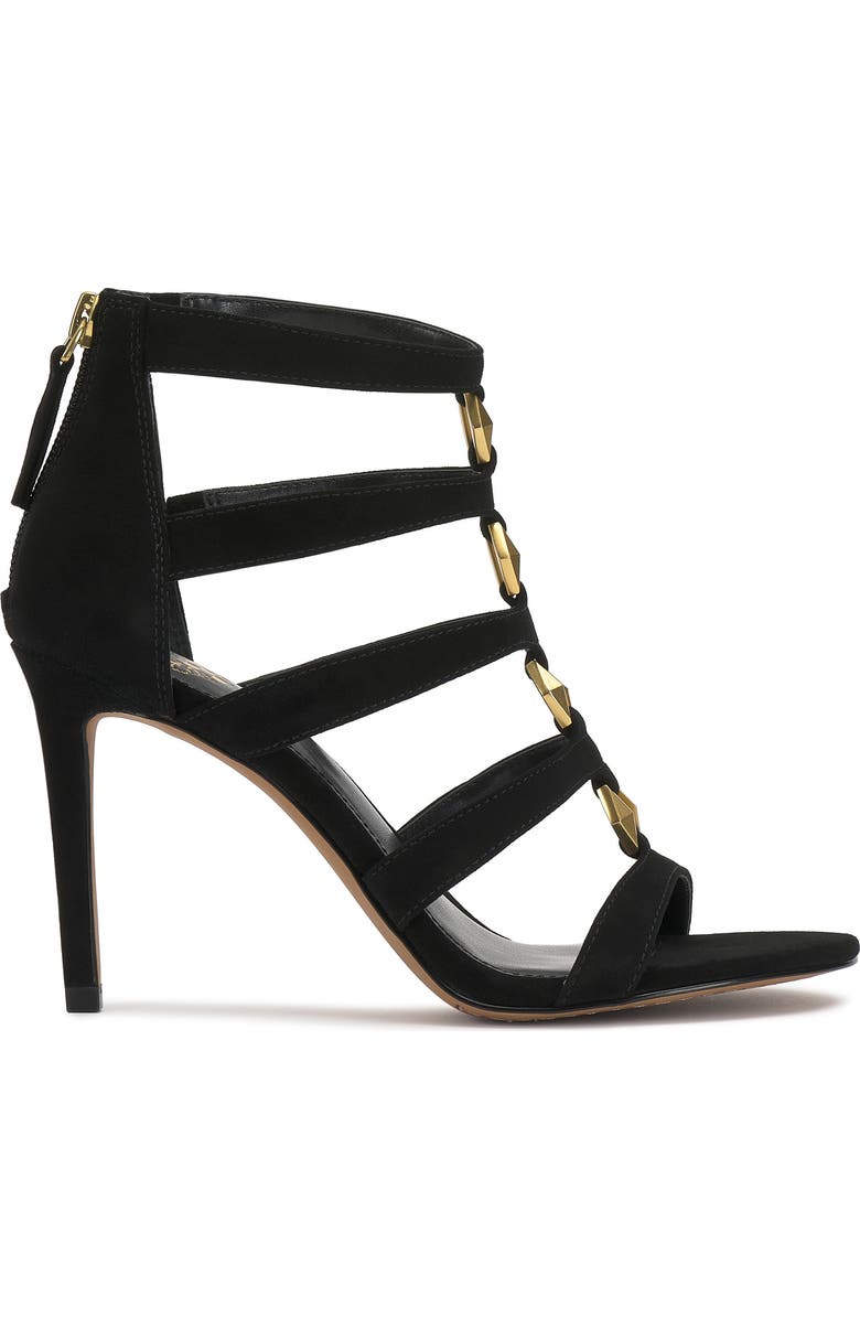 Vince Camuto Azelie Cage Sandal, Alternate, color, Black