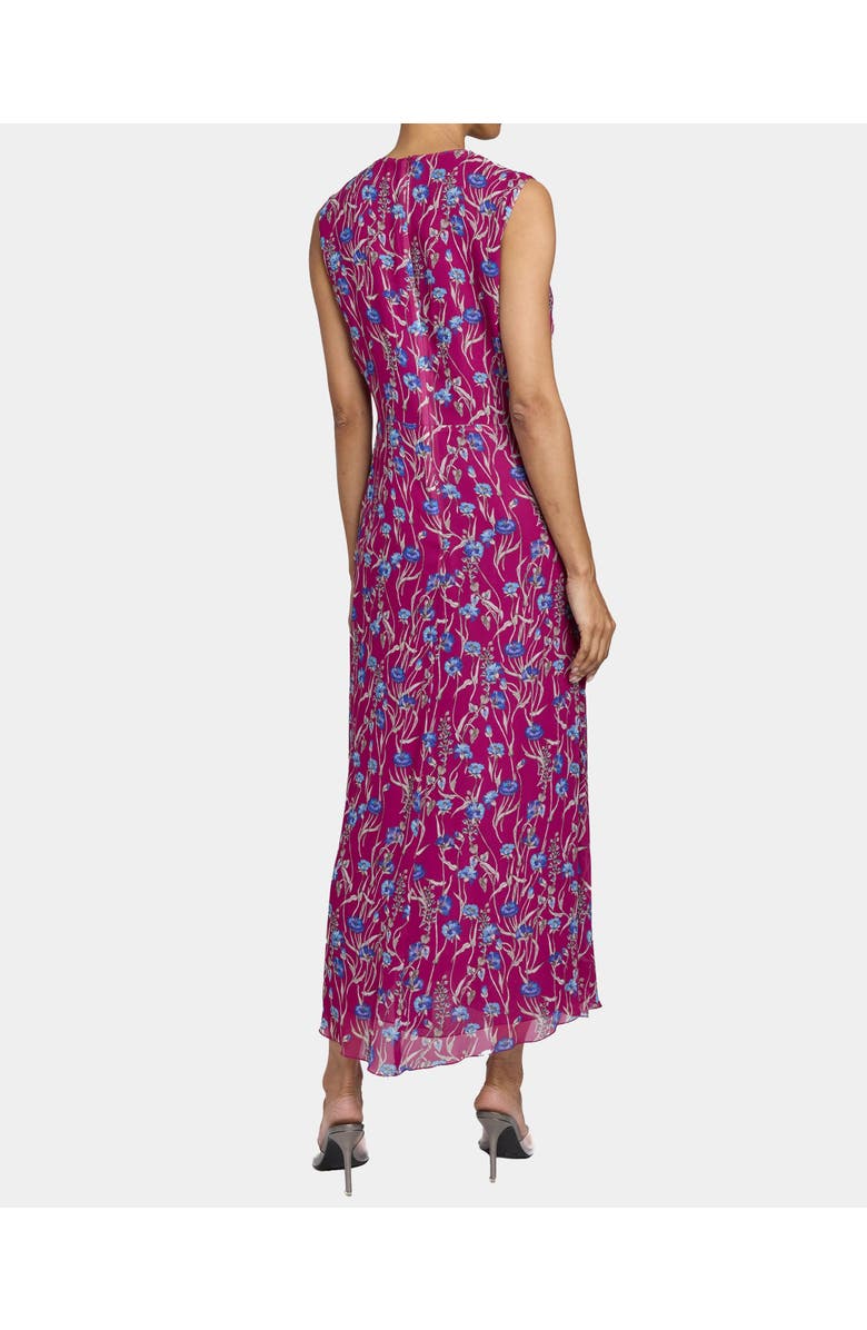 Santorelli KAY Sleeveless Fit and Flare Keyhole Midi Dress in Floral Georgette, Alternate, color, 