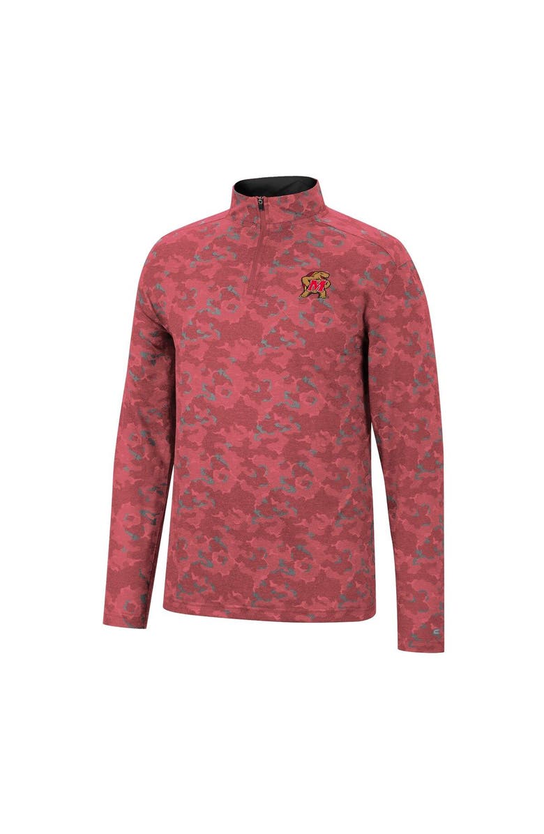 COLOSSEUM Men's Colosseum Red Maryland Terrapins Tivo Quarter-Zip Jacket, Alternate, color, 