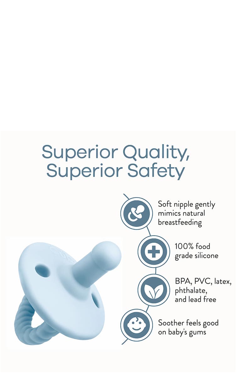 Comfy Cubs Pacifiers, 4 Pack - Stage 2, 6 to 18 Months, Alternate, color, Blue