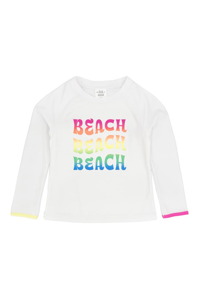 Kids' Surf Babe Long Sleeve Rashguard, Main, color, WHITE