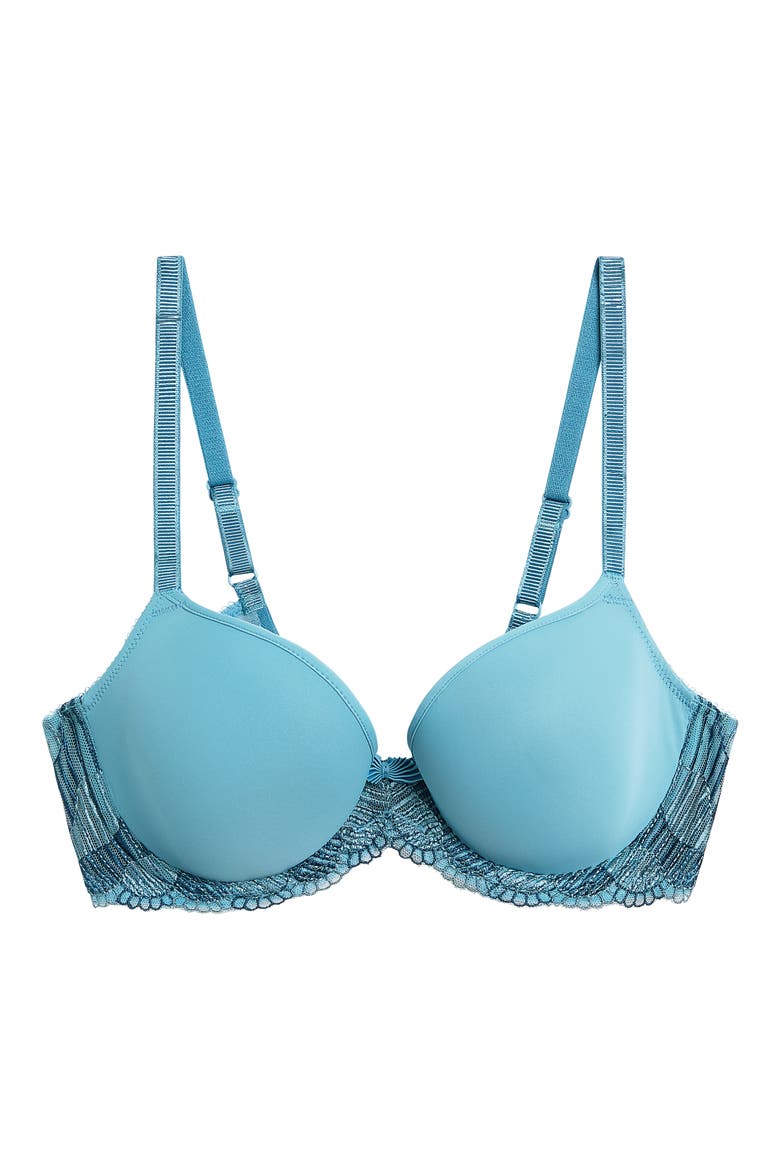 La Femme Underwire T-Shirt Bra, Alternate, color, ADRIATIC BLUE
