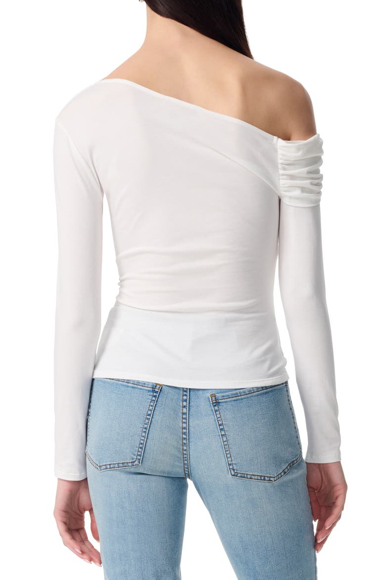 Simonette Twisted One-Shoulder Long Sleeve Top, Alternate, color, SNOW WHITE
