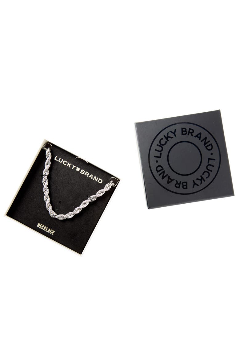 Stainless Steel Chain Necklace for Men, 22" Rope Chain, Alternate, color, Metallic Silver
