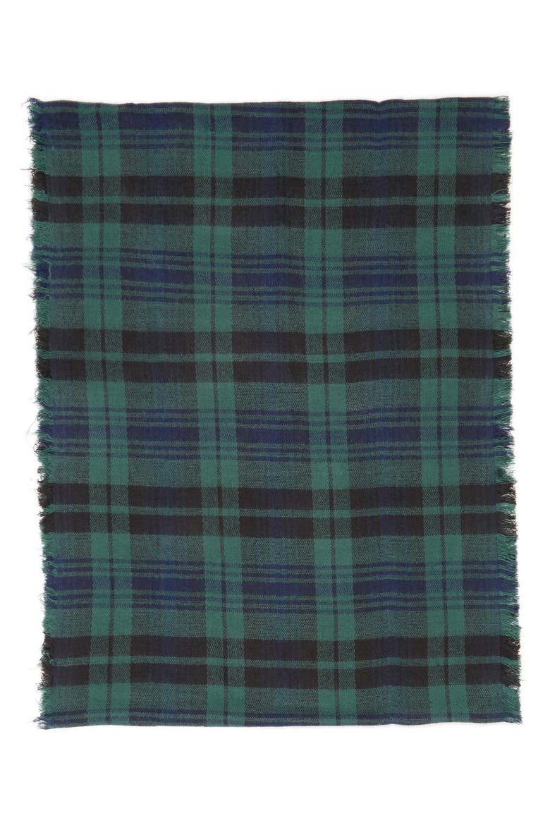 'Heritage' Plaid Scarf, Alternate, color, NAVY/ GREEN