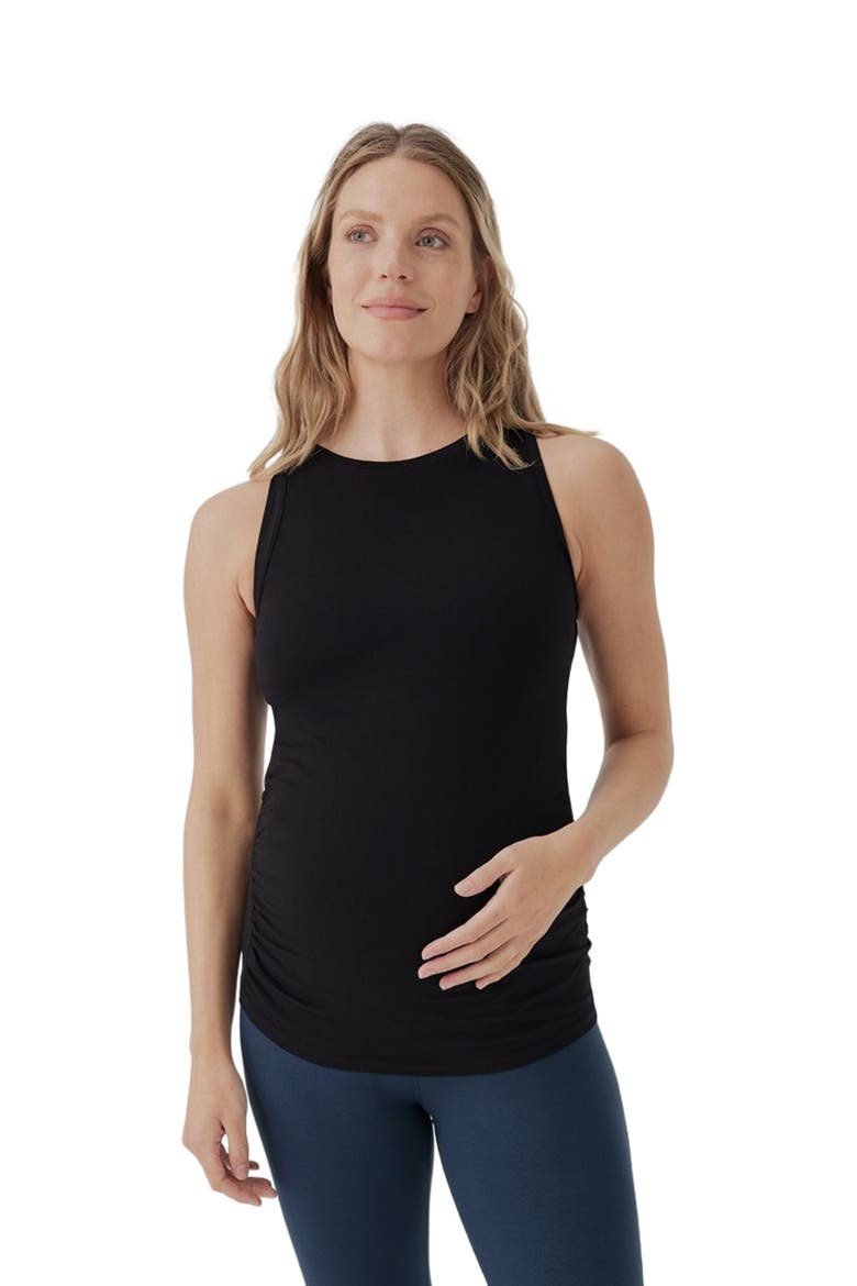 Organic Maternity Everyday Tank, Alternate, color, Black