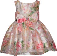 Iris & Ivy Kids' Floral Jacquard Organza Bow Party Dress