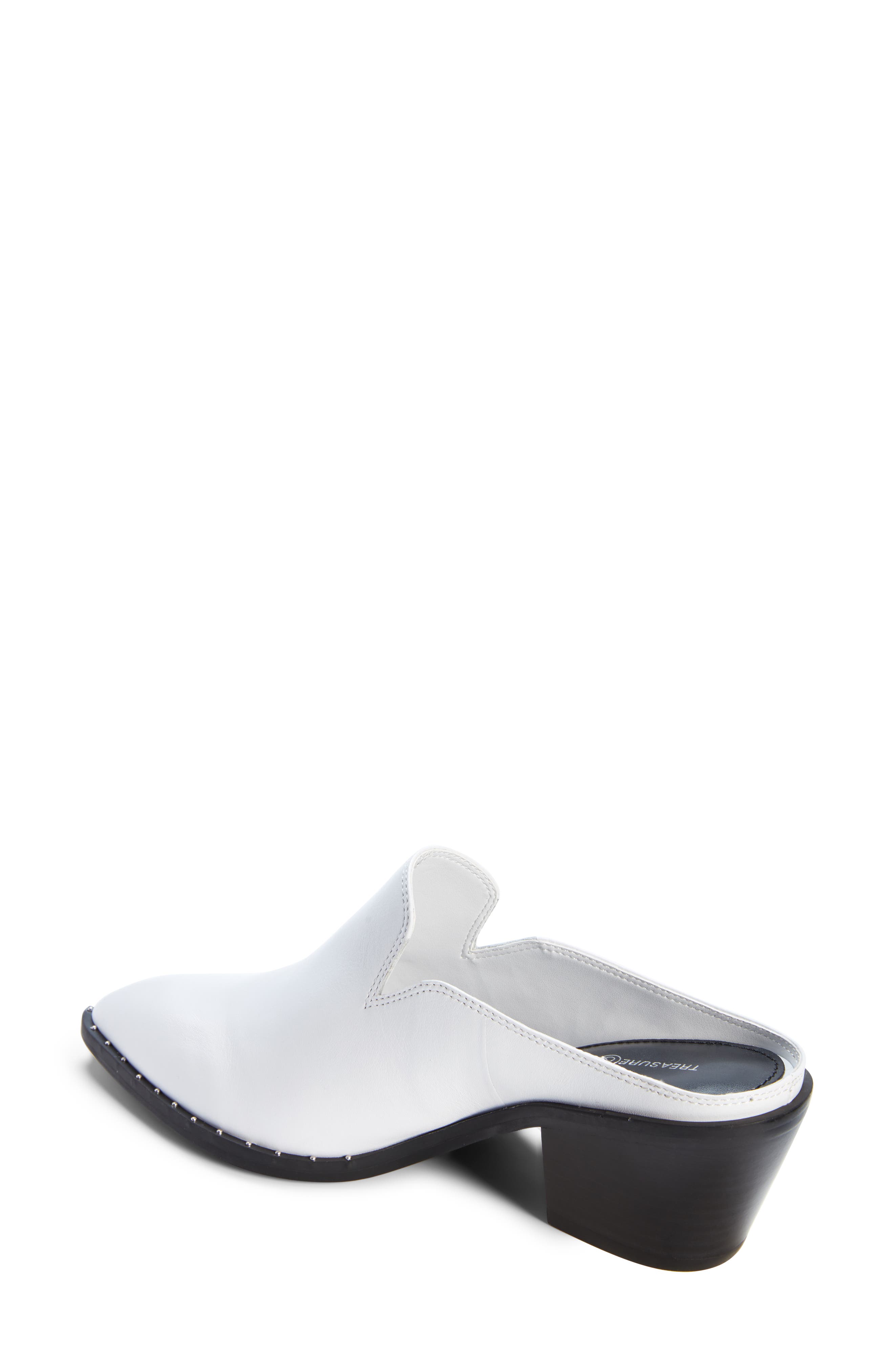Hayden Studded Mule, Alternate, color, WHITE LEATHER
