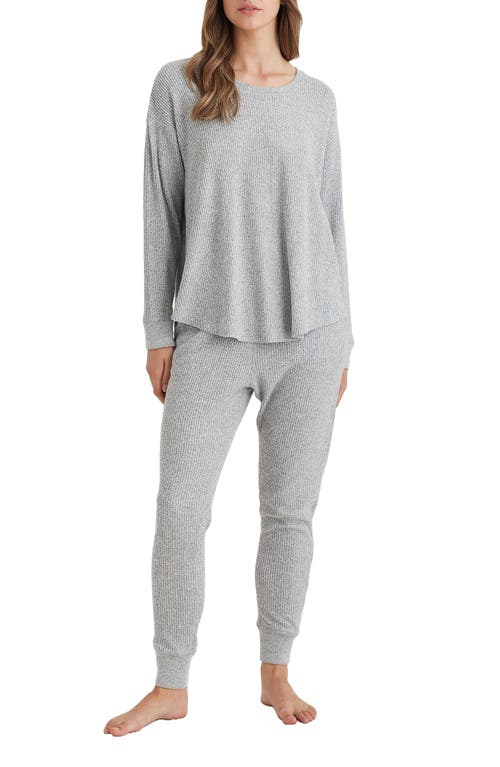 Papinelle Supersoft Waffle Knit Pajamas in Grey 