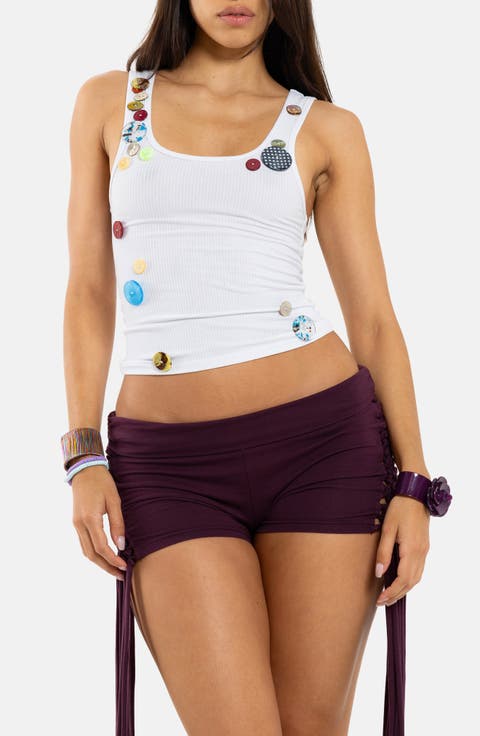 Button Detail Rib Tank