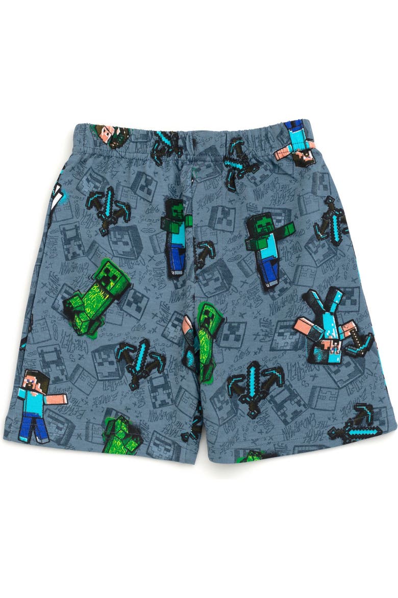 T-Shirt and French Terry Shorts Set (Little Kid & Big Kid), Alternate, color, Slate Blue