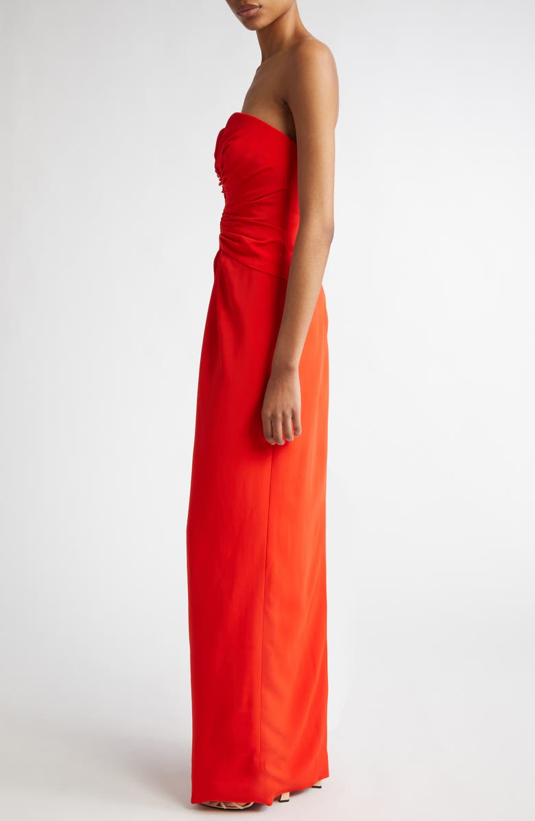 Oscar de la Renta Strapless Plunge Neck Gown, Alternate, color, 