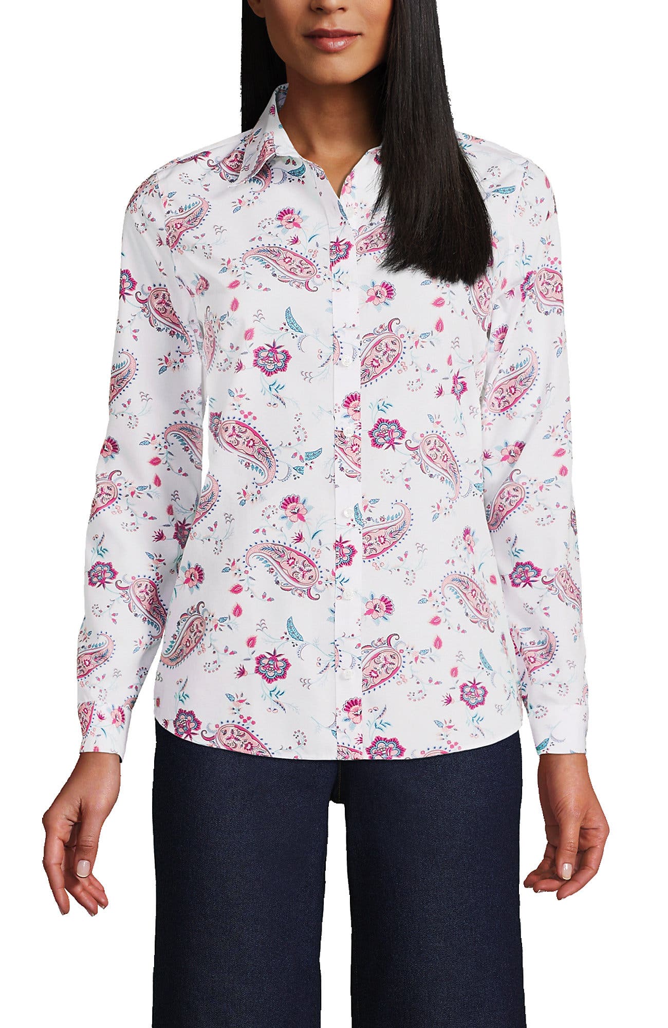 White Paisley Floral