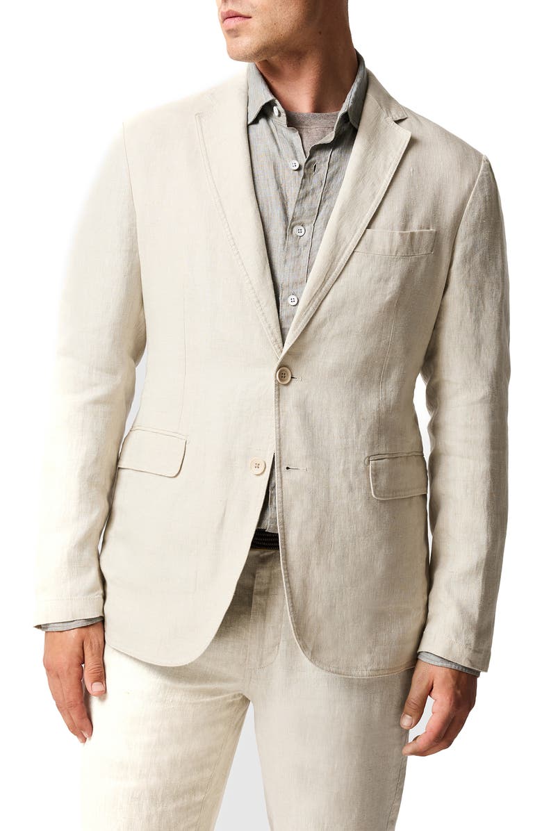 Rodd & Gunn Resort Linen Jacket, Main, color, Oatmeal