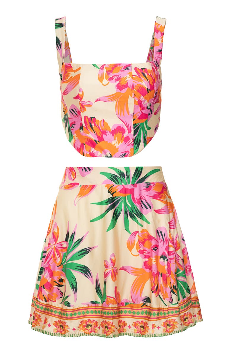 Maaji Floral Two-Piece Cover-Up Minidress, Alternate, color, Pink