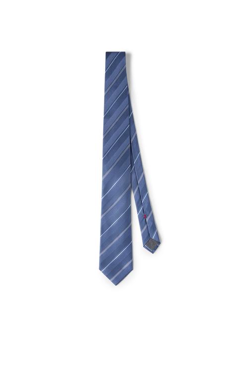 Striped silk necktie