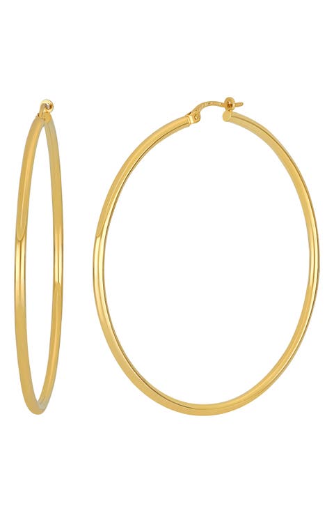 Omega 14K Gold Omega Hoop Earrings (Nordstrom Exclusive)