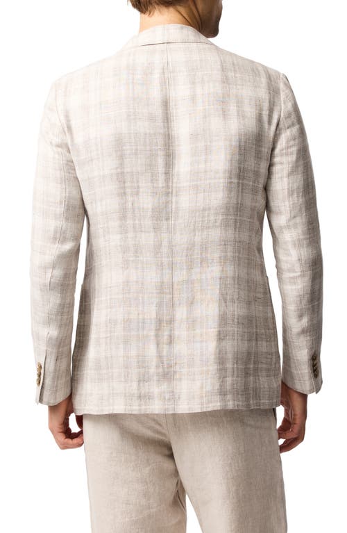 Rodd & Gunn Waverly Park Linen Sports Fit Jacket In Oatmeal