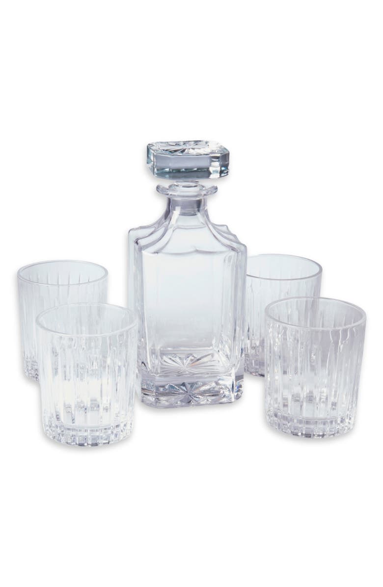 Bey-Berk Elysian 6-Piece Bar Set, Main, color, Clear