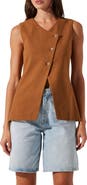 ASTR the Label Sonja Asymmetric Button Vest