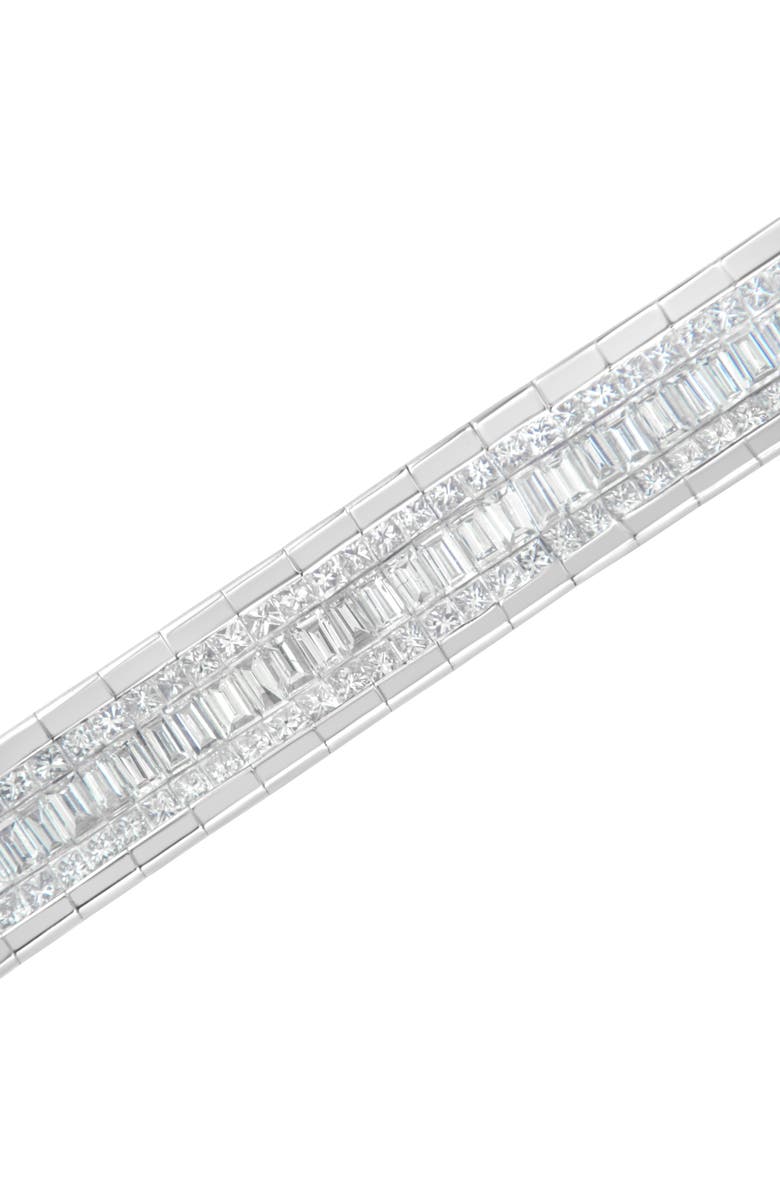 Haus of Brilliance 14K White Gold 7 7/8 Cttw Princess and Baguette Diamond Eternity Tennis Bracelet, Alternate, color, White