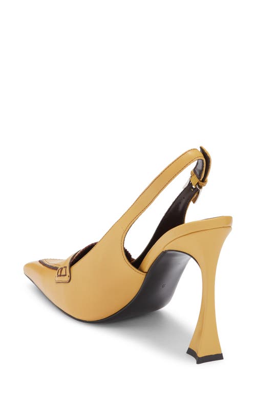 Jeffrey Campbell Judicial Slingback Loafer Pump In Orange