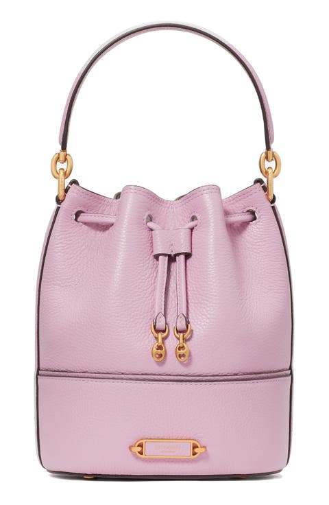 small gramercy pebble leather bucket bag