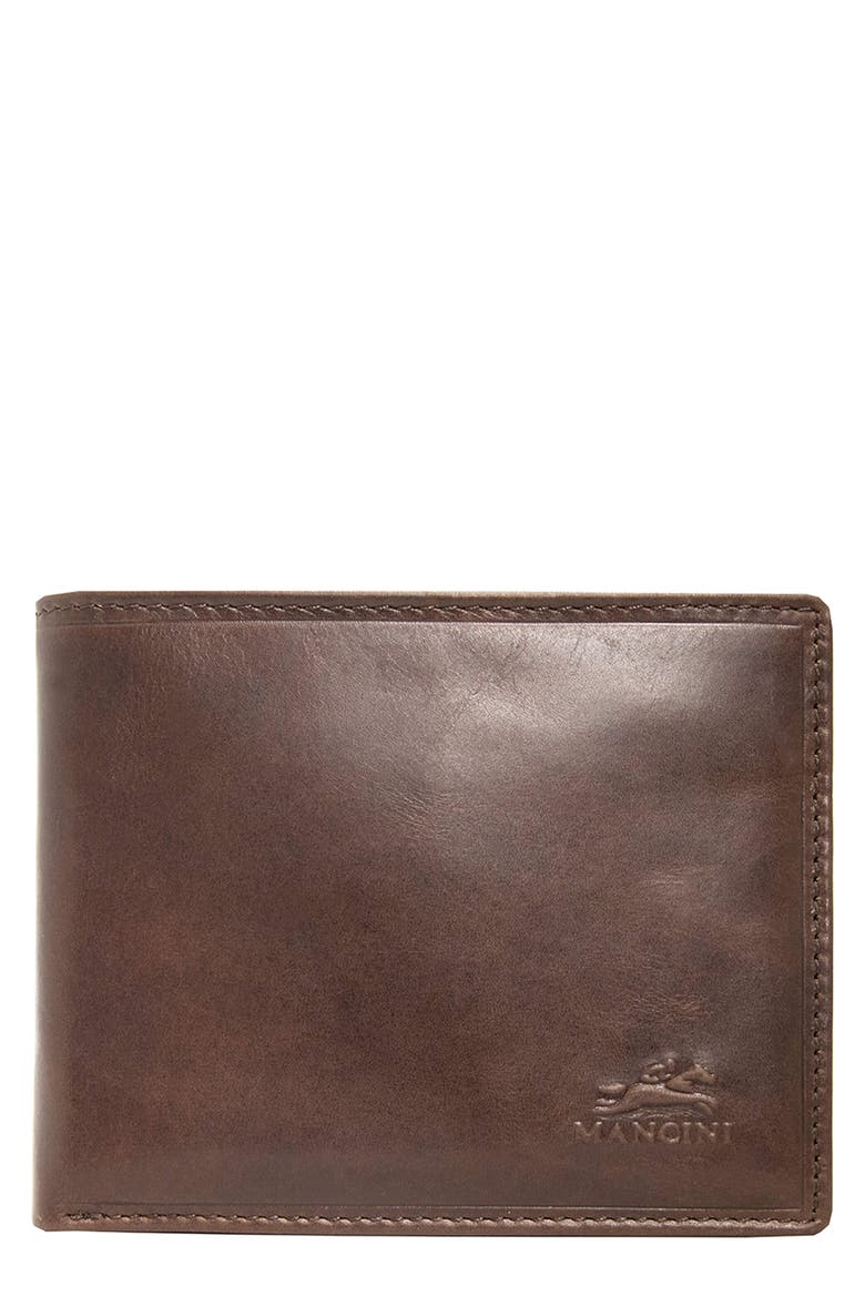 Left Wing RFID Billfold Wallet, Main, color, BROWN