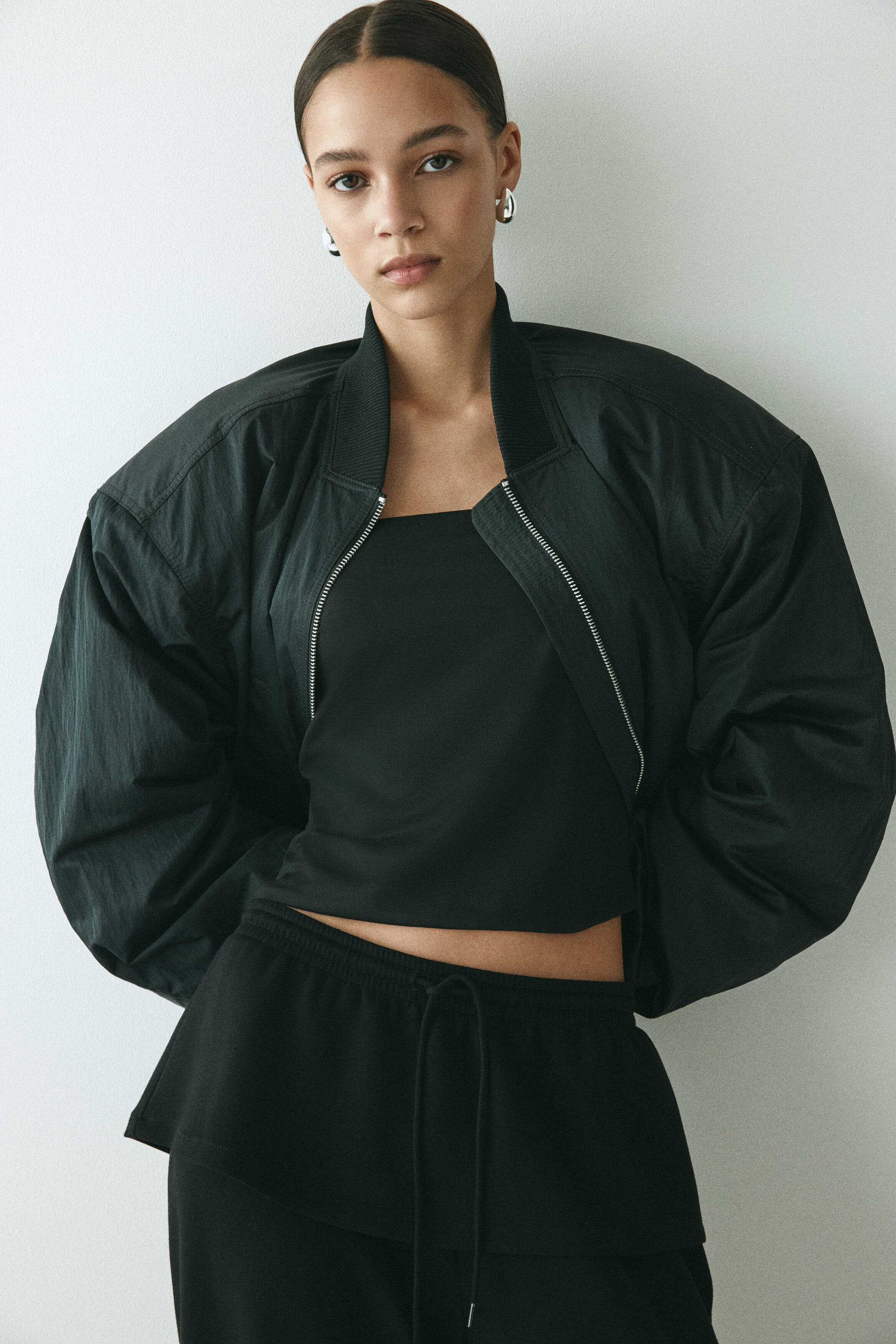 Skirt-layered Scuba Knit Trousers - image 2