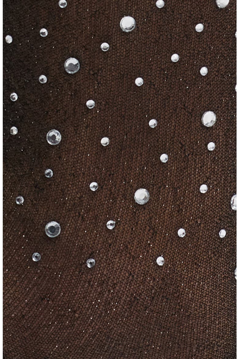 Rhinestone Metallic Quarter Socks, Alternate, color, BLACK