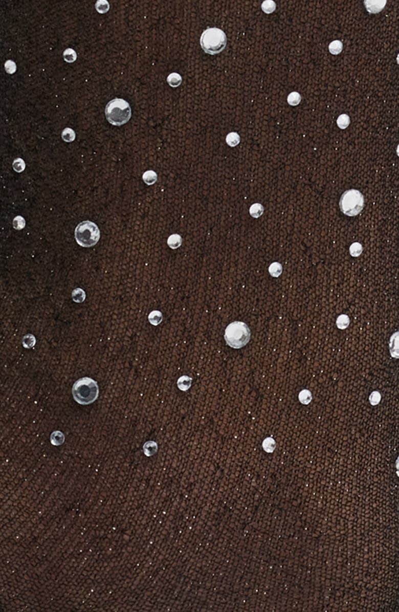 Nordstrom Rhinestone Metallic Quarter Socks, Alternate, color, Black